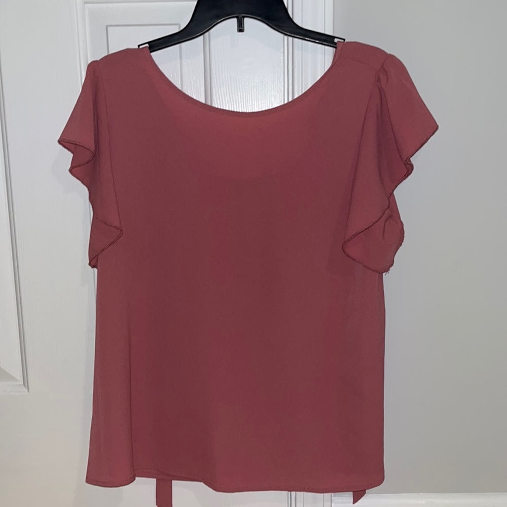 SHEIN Tie Back Butterfly Sleeve Blouse